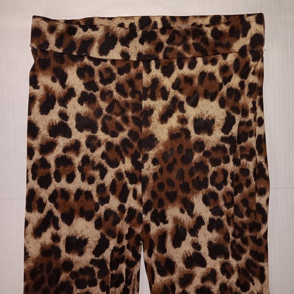 FASHION NOVA SHEER FLARE LEG ANIMAL PRINT PANTS - Picture 16 of 16